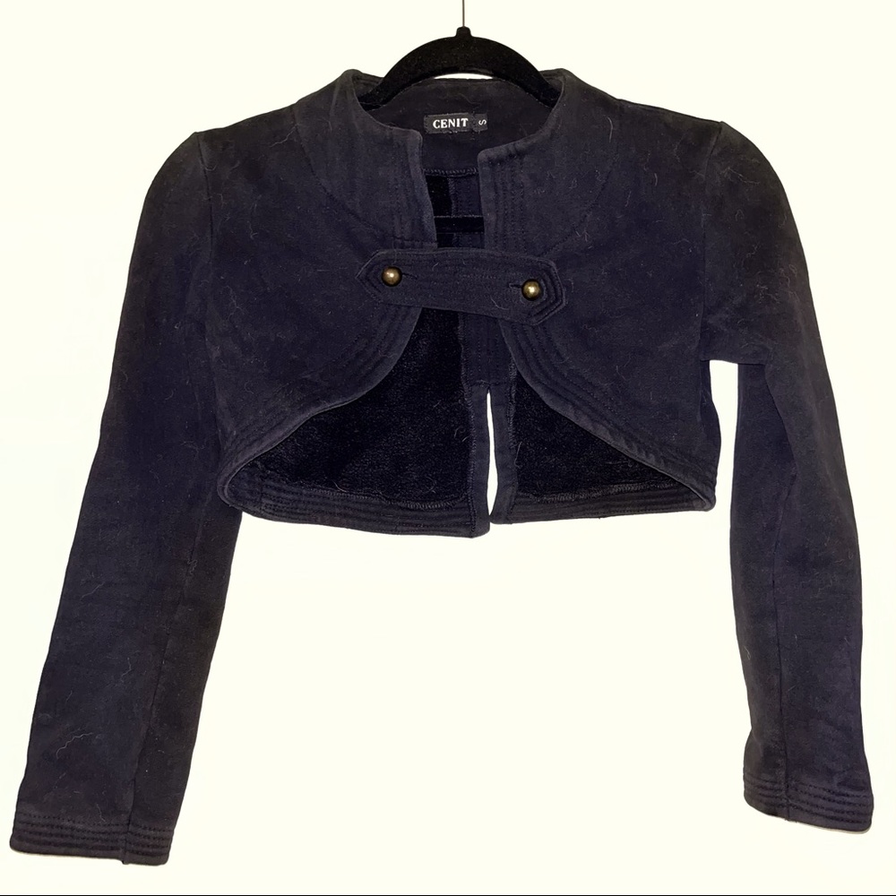 Military Goth Style Black Bolero size small